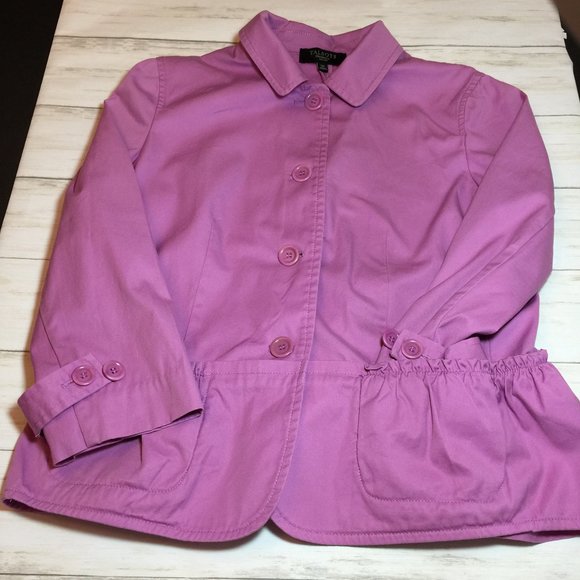 Talbots Lilac Ruffled Cinched Peplum Jacket 12P - Picture 3 of 8
